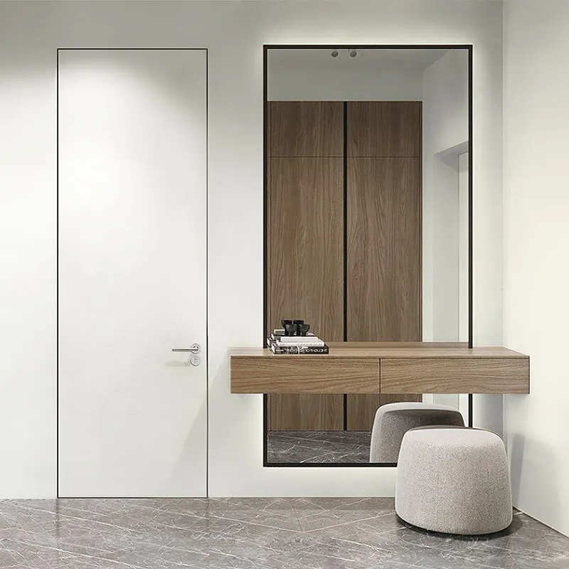 How do frameless interior doors work?