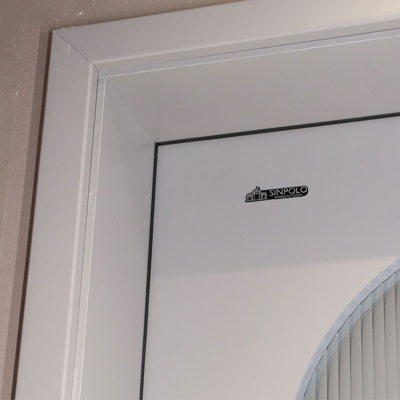 Arc Inserting Glass Wooden Door